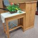 Custom made golden oak pulpit and offering table