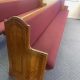 19 USED PADDED PEWS WITH MATCHING PULPIT