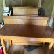 Wood pulpit and matching communion table